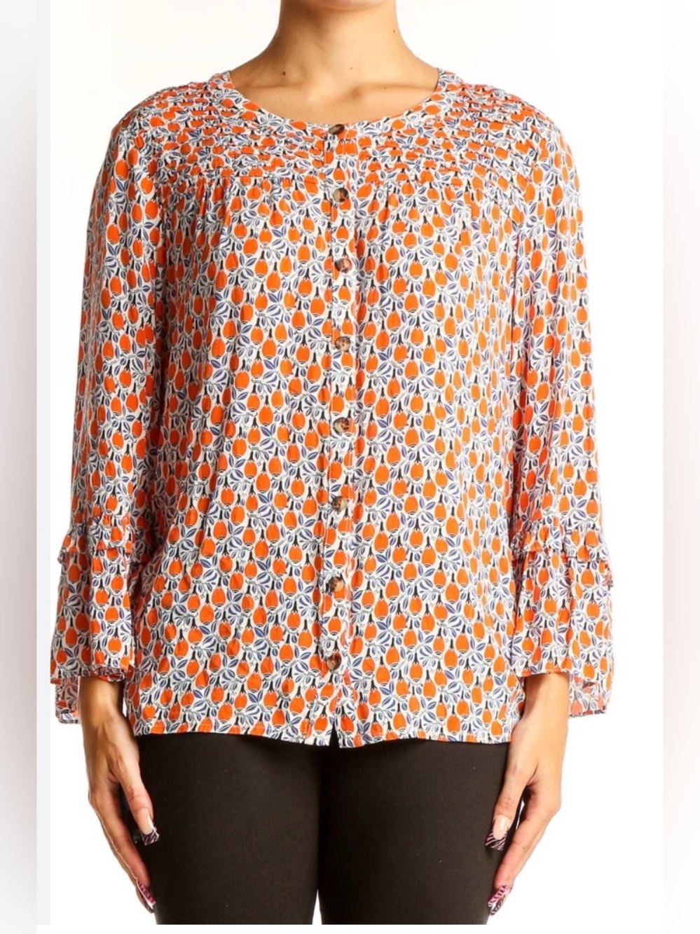 MAEVE by anthropologie
Orange Floral Print Rayon
Blouse